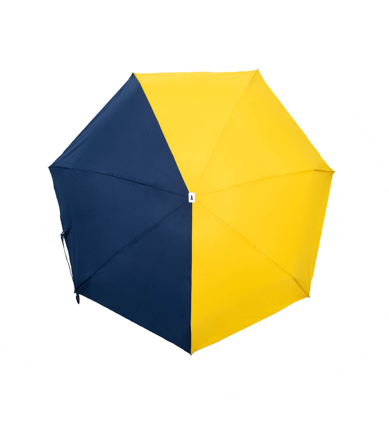 Parapluie pliant bicolore bleu jaune Anatole Parapluie pliant bicolore bleu jaune Anatole