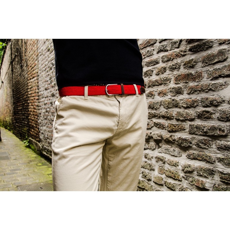 ceinture tressee elastique rouge grenade ceinture tressee Billybelt